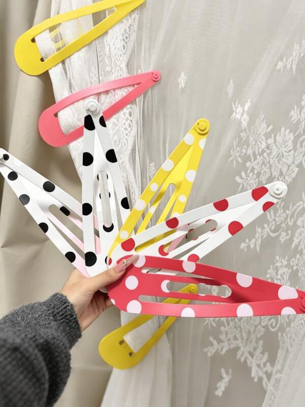 Giant Polka Dot Hair Clip, 3D Printed Design, Dual Use As Hair Accessory And Clothing Decor
