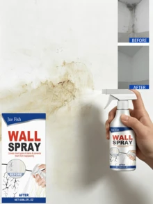 JUE FISH Wall Direct Spray Paint/Even Coloring, Covers Mold Spots, Stains, Graffiti, Peeling/Built-In Paint Repair + Restoration Effect, No Complicated Tools Needed, Hand-Shaken Direct Spray, - A - View 2