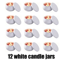 HIZTGHC 6pcs White Matte Candle Jars With Lids, Empty Round Metal Candle Containers, Portable Travel Candle Jars, Suitable For DIY Candle Making, Candle Storage, Spice & Candy Storage, Home Decor Gift Jars - Multiple Styles - View 13