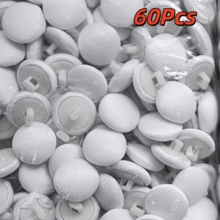 10/20/30/40/50/60 piezas Botones de tela hechos a mano, base de plástico, diámetro 1cm/0.39in, perfectos para vestidos de novia y vestidos, espalda, puños y cuellos, hechos a mano, opción ideal para diseñar vestidos de novia blancos - Multicolor - Ver 25