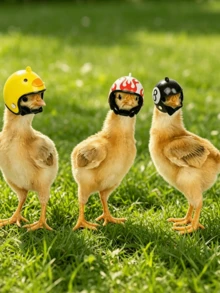 1pc Pet Protective Equipment, Protective Chicken Helmet, Hen Hat, Bird Hat Head Protection Sleeve, Anti-Fighting, Suitable For Parrots, Chicks, Pigeons, Marsupials And Other Pet Safety Helmets - Multicolor - View 2