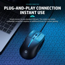 HP M100 Wired Gaming Mouse, RGB Breathing Light Effect, Universal USB Interface, Ergonomic, 4-Level DPI Adjustment, Symmetrical Design, Multiple Colors Available, Suitable For Laptop, Desktop Computer - View 9