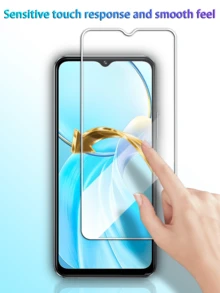 4pcs Tempered Glass Screen Protector, Compatible With VIVO Series Models, 1:1 Original Scale Full Coverage Protection, Anti-Drop And Anti-Scratch, Strong Oil And Fingerprint Resistance, Keeps Screen Clean And Bright, Phone Accessories, Birthday Gift - Clear - View 6