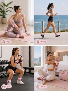 Adjustable Wrist And Ankle Weights (Unisex), Fitness Weight Set, Suitable For Sports, Yoga, Walking, Running, Dancing, Pilates, Aerobics, Home Fitness Wearable Wristbands. Weighted Bracelets - Adjustable Ankle And Wrist Weights, Suitable For Men And Women - Multicolor - View 2
