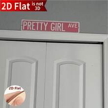 2D Flat Wooden Beautiful Girl Street Sign, Street Sign, Gift For Her, Dorm Decor, Girl Wall Art, Bedroom Decor, Teen Girl Gift - Multicolor - View 5
