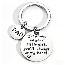 A Father's Day Keychain Stainless Steel DAD Gift For Men Dad Birthday Gift Stainless Steel Keychain - Silver CWYSK-0960 - View 5