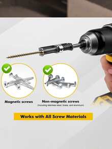 1Pc Spring-Loaded Positioning Screwdriver With Spring-Loaded Bit, Screw Fixing Drill Bit, One-Hand Operation, Universal Screw Fixing Tool, Spring-Loaded Screw Extractor, Anti-Slip Handle, And Sealing Tape, Easy To Carry - Screw Fixing Tools - View 6