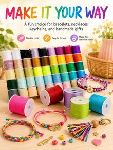 One Roll Of No. 72 Braided Hand Rope Necklace Cord, Handmade DIY Jewelry Material, Pendant Cord, 0.8mm Hand-Knitted Rope - A - View 3