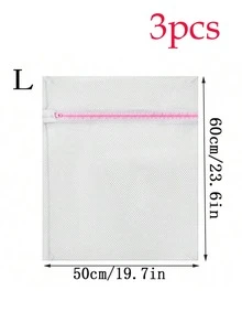 Set Of 3 (Large, Medium, Small) Exquisite Laundry Bags, Small Mesh Laundry Bag With Reinforced Zipper And Hanging Loop, Suitable For Travel, Storage, College Dorm, Apartment Residents, Machine Washable For Trousers, Shoes, Jeans, Boots, Skirts, Spring, Minimalist, Summer Tops. - Multicolor - View 14