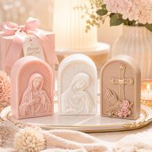 Zhonghui Mold 3D Virgin Mary Silicone Mold Religious Candle Mold Sacred Heart Cross Design DIY Candle Making Resin Plaster Home Decor Gift - Jesus - View 8