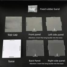White Base Display Box, Suitable For Collectibles, Assembled Transparent Acrylic Box, Alternative To Glass Box, Suitable For Displaying Figurines, Home Storage And Organization. - White - View 5