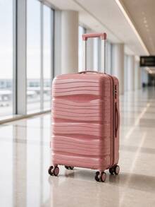 Carry-On Suitcase 10kg Premium Polypropylene PP Ultra Resistant Expandable With 360 Degree Double Wheels Built-In Lock Organized Internal Compartment Hand Luggage Rigid Bag - 粉色 - 查看 1