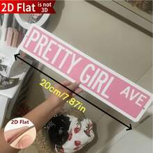 2D Flat Wooden Beautiful Girl Street Sign, Street Sign, Gift For Her, Dorm Decor, Girl Wall Art, Bedroom Decor, Teen Girl Gift - Multicolor - View 3