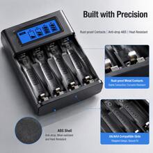 1 buah Charger Baterai AA Pintar - Stasiun Pengisian 4 Slot, Desain Pengisian Cepat Independen, Layar LCD Pintar untuk Baterai Isi Ulang 1.2V, Charger Baterai AA Bertenaga USB, Kompatibel dengan Sel NiMH 1.2V, dengan Layar LCD dan Teknologi Pengisian Cepat & Slot Independen, Cocok untuk Penggunaan di Rumah - MultiWarna - View 5