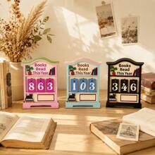 1pc Wooden Reading Counter Book Reading Counter Desktop Decor Fun Desktop Calendar Wooden Handicraft 1pc Wooden Reading Counter Wooden Craft Pendant Fun Bookshelf Decor Decorative Gift Personalized Book Reading Tracker, This Year's Reading Volume Counter, Library Decor, Bookshelf Decor Book Tracking Sign, Reader Gift, Book Lover Gift, Book Fan Christmas Gift - Black Cat Bonsai Reader - View 4