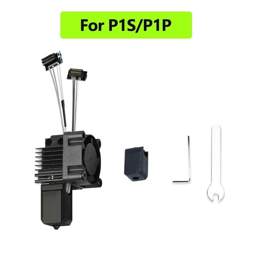 Nuevo Ensamblaje de Cabezal de Impresión para Impresoras Bambu Lab, Incluye Cabezal de Impresión, Ventilador y Arnés de Cableado, Perfectamente Compatible con X1/X1C - Ver 1