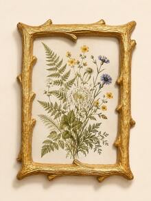 Vintage Gold Picture Frame, Elegant Antique Photo Frame Decor, Luxury Wall Art Frame, Botanical Artwork Display, Farmhouse Home Decor, Aesthetic Tabletop Frame, Classic European Style Frame For Living Room Bedroom Office - A - View 9