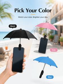 Innovative Phone Sunshade Umbrella With UV Protection Anti-Glare Shade, Clip-On Mini Phone Sunshade, Suitable For Outdoor Bloggers And Beach Visitors, Lightweight Compact Smartphone Sunshade, Perfect Waterproof Sunshade For Travel Vacation Camping - A - View 9