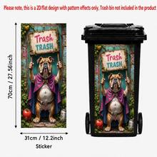 1 buah Stiker Tempat Sampah Hewan Lucu, Stiker Tempat Sampah Perekat Diri PVC Cetak Datar 2D, Dekorasi Tempat Sampah Luar Ruangan Tahan Air untuk Dapur, Teras, Halaman, dan Tempat Sampah Luar Ruangan, Hanya Stiker - B - View 3
