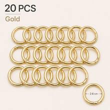 5/10/20pcs Alloy Spring Snap Hook One-Touch Open/Close Anti-Loss Keychain Clip, Outdoor Camping Backpack Hanging Ornament, Wear-Resistant Rust-Proof Metal Quick Hook - Multicolor - View 6