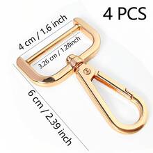 2/4 Pcs Detachable Snap Buckle, Rotating Buckle, Dog Clip Metal Screw Hook Clasp For Bag Shoulder Strap, Backpack Strap Fixing Buckle, 4-6cm Detachable Shoulder Strap Buckle, Bag Ring, Backpack Strap Fixing Buckle, Hardware Lock Clasp Accessories - Multicolor - View 14
