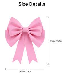 1pc Pink Bow, DIY Pink Bow, Suitable For Princess Birthday, Wedding Anniversary, Birthday Party, Living Room Decor, Public Photo Frame Background, Also Suitable For Christmas Tree Top Decoration, Large Gift Wrapping, Wall Hanging Decor - View 11