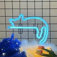 1pc Cat Neon Light Sign, USB Or Battery Powered LED Creative Shaped Night Light, Suitable For Bedroom, Living Room, Cafe, Restaurant, Bar, Party, Birthday Gift, Etc. (Battery Not Included) - White - View 3