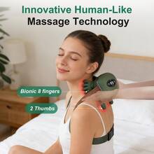 Electric Neck & Shoulder Massager With Massage Function - Wireless Portable USB Rechargeable Deep Tissue Massage Pad, Suitable For Neck, Shoulder, Back And Arm. Durable Plastic Material, Ergonomic Design - Perfect Gift For Parents, Neck Massager. - Multicolor - View 7