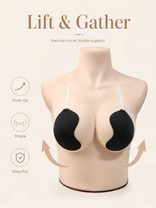 Mango-Shaped Silicone Adhesive Bra, Strapless Invisible Push-Up Bra, Detachable Transparent Straps, Essential For Wedding Dress, Evening Gown And Low-Cut Tank Top, Strong Lift And Anti-Sagging, Soft And Reusable, Sexy Wedding Party Essential, Breathable And Gentle For Sensitive Skin, Natural Invisible And Seamless - Multicolor - View 10