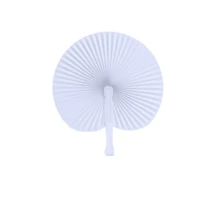 5-1pc Heart/Round Shaped Paper Fan, Foldable Design, Easy To Store, Compact And Portable For Carrying, Cute Handheld Cooling Fan For Summer, Suitable For Beach Party, Holiday Decoration, Wedding Gift, Daily Cooling - White - View 8