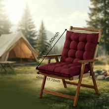 1pc 80cm*40cm PP Cotton Chair Cushion, With Straps For Easy Fixing, Suitable For Most Home Chairs And Outdoor Chairs, Vacuum Compressed Shipping, Please Let It Rest For A While After Receiving To Restore Its Original Shape - 1pc - View 5