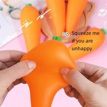 This Novel Fidget Toy Is Made Of Soft TPR With A Unique Feel. Stretch And Squeeze It To Relieve Stress. A Fun, Creative Carrot-Shaped Desk Ornament To Help You Unwind Anytime! - Multicolor - View 6