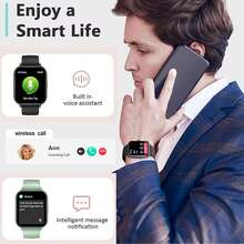 NcmRyu 1.83 Inch Smart Watch, Compatible With IOS And Android Phones, (Make/Receive Calls), Multiple Sports Modes/Music Playback/AI Voice Control/Unisex Sports Watch - View 4