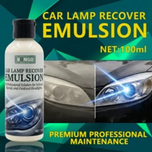 100ml 汽車大燈修復套件 | 快速亮面 ABS 膏，無需打磨/研磨，去除刮痕與氧化，適用於汽車與卡車，恢復晶瑩剔透 - 100毫升 - 查看 12