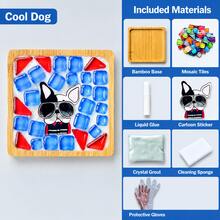 Kit de Artesanato DIY para Porta-Copos em Mosaico, Conjunto para Fazer Porta-Copos de Bambu com Azulejos de Vidro Coloridos, Suprimentos de Arte Criativa Feita à Mão, Alívio de Stress, Presente DIY para Adultos - Multicolorido - Ver 15