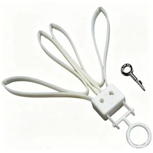 Bridas de cable tácticas reutilizables, portátiles, expandibles, plegables, con desbloqueo de doble orificio, adecuadas para CS Airsoft, caza, tiro, camping - A - Ver 6
