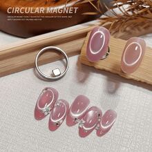 Cat Eye Nail Art Magnetic Tool Set, Professional Magnetic Nail Art Set, Includes Double-Headed Magnet, Ring Magnet, Cylindrical Magnet And Cat Eye Magnetic Wand, Strong Magnetic Effect, Suitable For 3D Starry Sky Velvet Cat Eye Gel Nail Polish, DIY Salon Nail Art Accessories - Multicolor - View 12