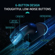 HP M100 Wired Gaming Mouse, RGB Breathing Light Effect, Universal USB Interface, Ergonomic, 4-Level DPI Adjustment, Symmetrical Design, Multiple Colors Available, Suitable For Laptop, Desktop Computer - View 6