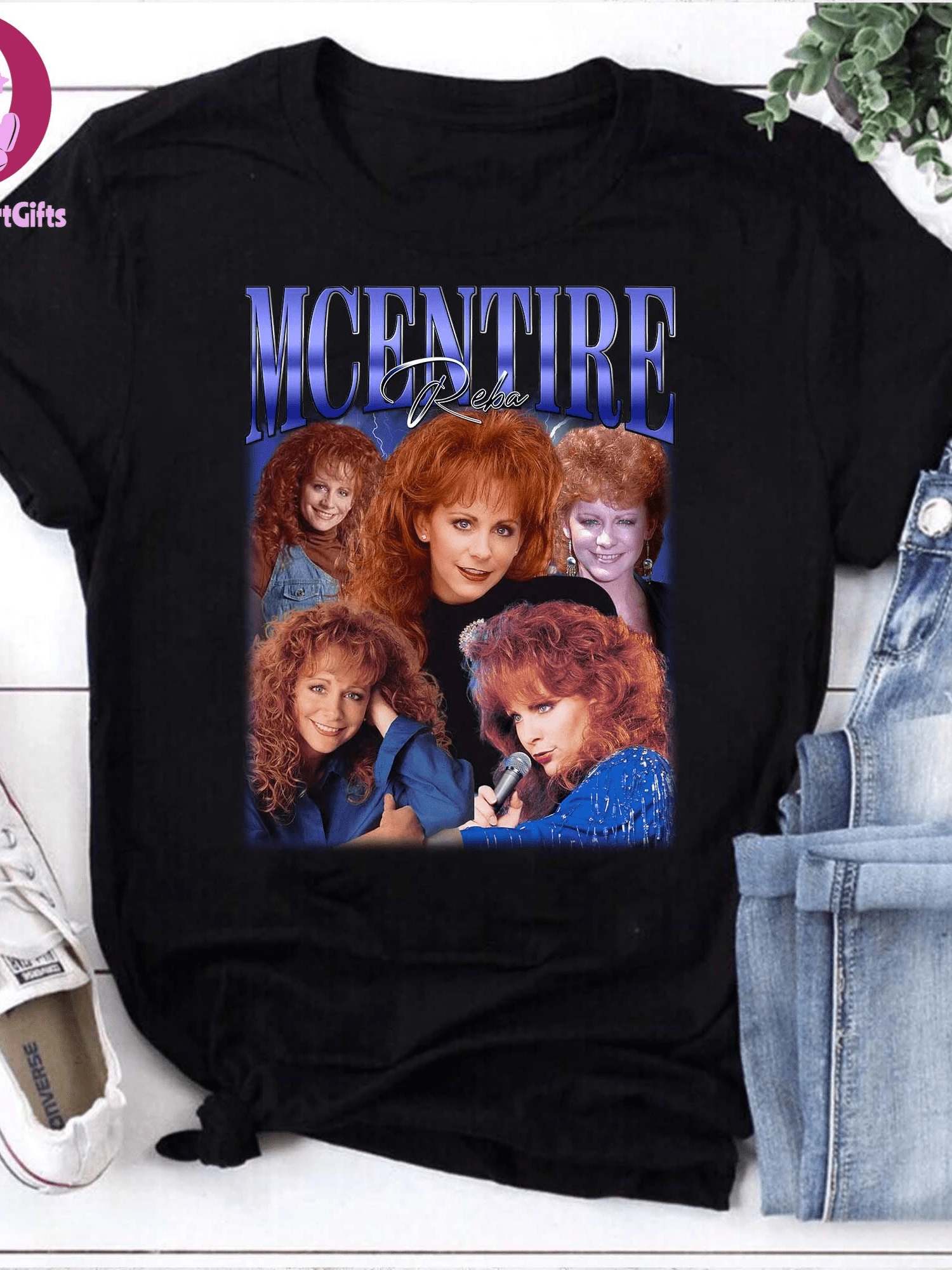 Reba Mcentire Retro  Tee Shirt, Reba Mcentire Young Shirt, Reba Mcentire Vintage T-Shirt, Reba Mcentire Lover Shirt, Reba Mcentire Gift - Black - View 1