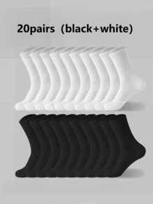 5 Pairs / 10 Pairs / 20 Pairs Couple Casual Sports Socks, Suitable For Daily Home And Outdoor Wear, Size: (35~39) Size, (39~42) Size - Multicolor - View 9