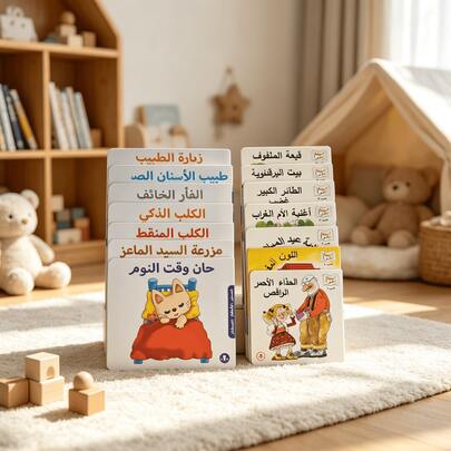 مجموعة 20 كتاب من كتب الصور الممتعة باللغة العربية، صور جذابة مع طباعة واضحة، صفحات ودودة، قصص مصممة بعناية، سلسلة التكرار، للقراء الصغار، مناسبة للتعليم المنزلي وأنشطة الوالدين والأطفال، زيادة حجم القراءة للأطفال، تعزيز تعلم اللغة وتطورها، مناسبة لهدايا أعياد الميلاد والعودة إلى المدرسة وهدايا رأس السنة