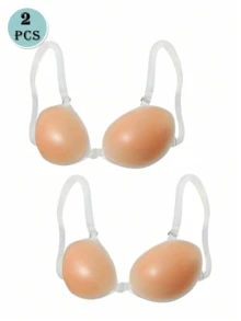 Women's Silicone Strap Bra, Padded, Invisible, Push-Up, Waterproof And Skin-Friendly - Multicolor - View 8