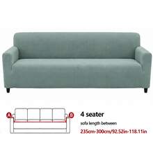 1 pieza Funda de sofá de terciopelo de maíz, funda elástica de felpa suave para sofá, resistente a arañazos de gato y pelo de mascota, protector de muebles lavable con protección completa antideslizante para 1-4 plazas para decoración del hogar - Funda de sofá de vellón de maíz - Ver 12