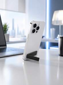 1pc Ultra-Thin Foldable Phone Stand, Invisible Self-Adhesive Support Bracket, Portable Mini Desktop Phone Holder, Adjustable Universal Phone Stand, Suitable For Travel And Office, Compatible With All Smartphones - Multicolor - View 3