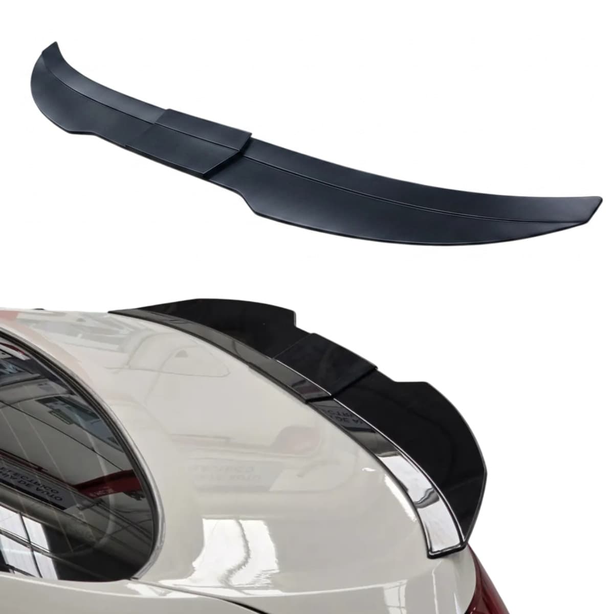 Vmingo Black Sport Spoiler Adjustable Ducktail Splitter - A - View 1