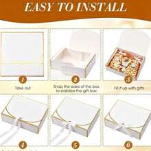 10/4pcs Kotak Hadiah Berbingkai Emas Putih dengan Tutup, Kotak Lamaran Pengiring Pengantin Pria, Kotak Hadiah Pita Putih Mewah, Kotak Hadiah Pernikahan, Kotak Hadiah Ulang Tahun, Kotak Hadiah Pesta, Kotak Hadiah, Kotak Hadiah Pengiring Pengantin Wanita, Hadiah Wisuda, Kotak Hadiah Hari Valentine, Hadiah Valentine untuk Kembali ke Sekolah - Putih dengan hiasan emas - View 5