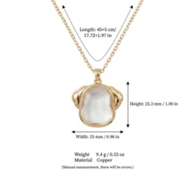 1pc Transparent Openable Puppy Pendant Necklace, Cute Cartoon Style, 14K Gold Plated, Copper Material Pendant, Suitable For Wife And Mother To Wear, Creating A Daily Luxury Look. Easily Matches Girls' Daily Outfits, Beach Vacation Parties, Music Festivals, Travel And Sightseeing Occasions. Charming Women's Jewelry. Women's Bracelets And Necklaces. Small Accessories. - Multicolor - View 8