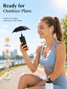 Innovative Phone Sunshade Umbrella With UV Protection Anti-Glare Shade, Clip-On Mini Phone Sunshade, Suitable For Outdoor Bloggers And Beach Visitors, Lightweight Compact Smartphone Sunshade, Perfect Waterproof Sunshade For Travel Vacation Camping - A - View 6