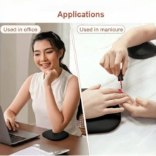 Nail Artist Elbow Support Pad, Memory Foam Non-Slip Elbow Rest Pillow, Comfortable Support Nail Hand Rest Pad, Suitable For Nail Salon Professionals And Home Use, Premium PU Material - Black - View 6