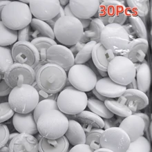 10/20/30/40/50/60 piezas Botones de tela hechos a mano, base de plástico, diámetro 1cm/0.39in, perfectos para vestidos de novia y vestidos, espalda, puños y cuellos, hechos a mano, opción ideal para diseñar vestidos de novia blancos - Multicolor - Ver 23